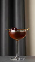 Manhattan velvet cognac coupe skewer or